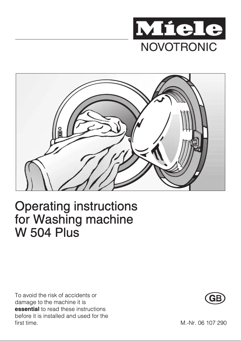 Page n°1 - Manuel utilisateur Miele W 504