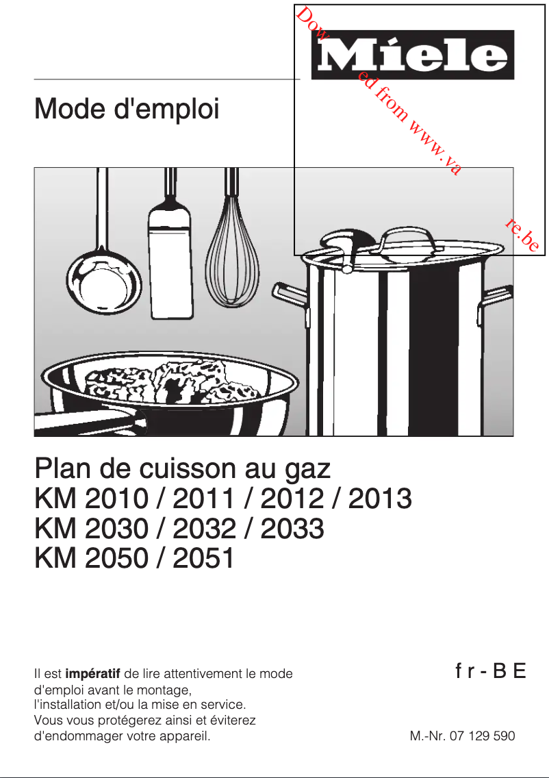 Image de la première page du manuel de l'appareil KM 2010