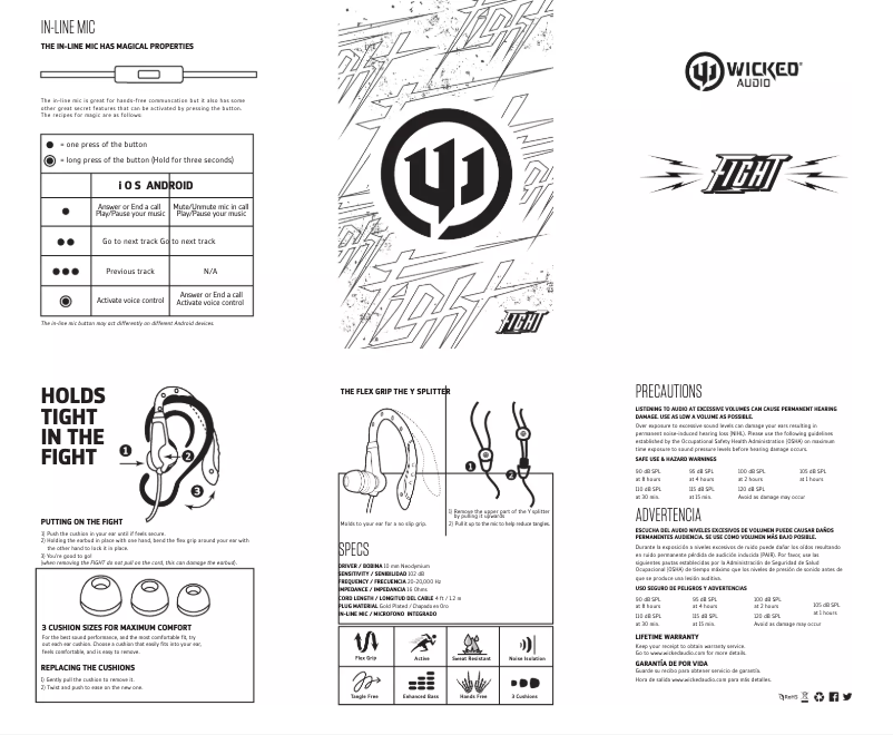 Page n°1 - Manuel utilisateur Wicked Audio Fight