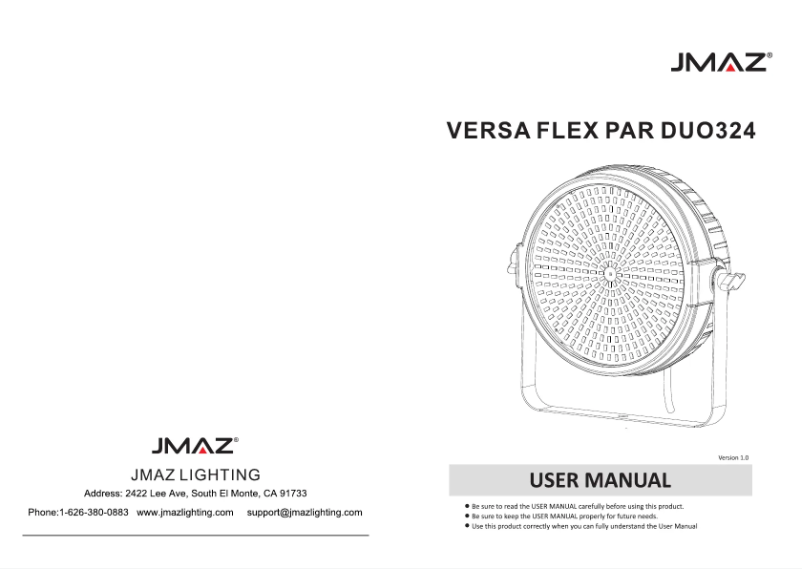 Image de la première page du manuel de l'appareil Versa Flex Par DUO324