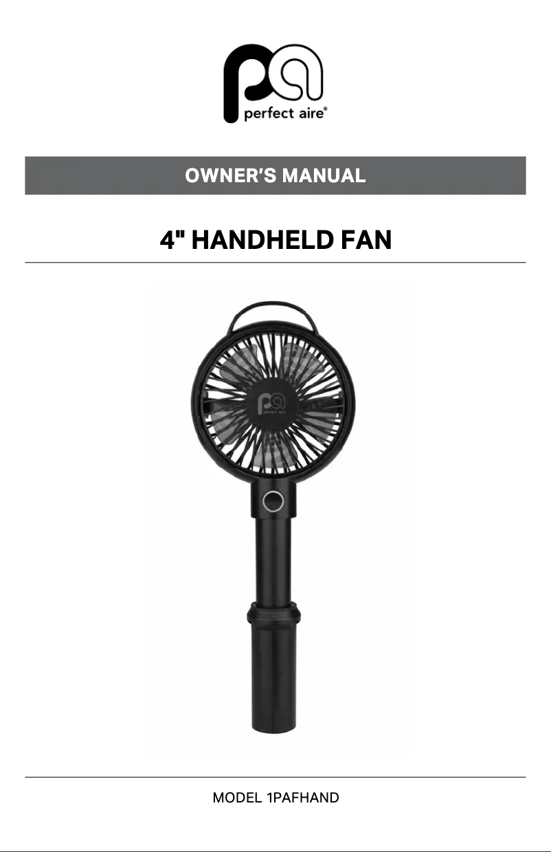 Page 1 de la notice Manuel utilisateur Perfect Aire 1PAFHAND