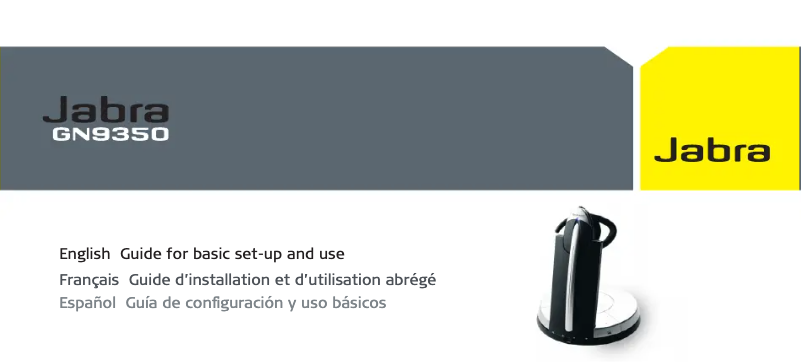 Image de la première page du manuel de l'appareil GN 9350