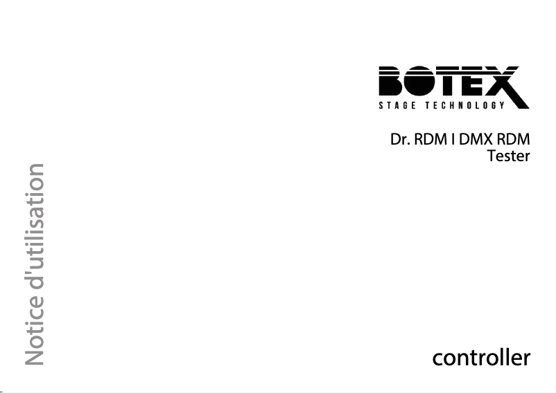 Page n°1 - Manuel utilisateur Botex Dr. RDM I DMX