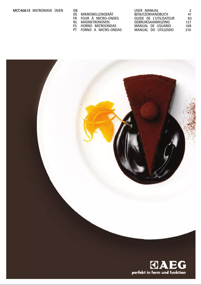 Page n°1 - Manuel utilisateur AEG MCC4061E-M