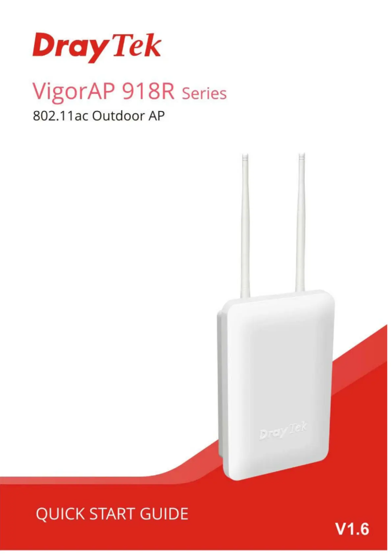 Page 1 de la notice Guide de démarrage rapide Draytek AP918RPD