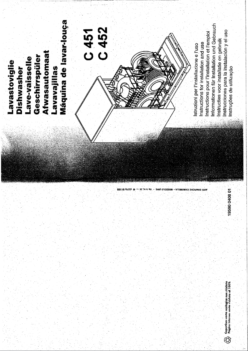 Page n°1 - Manuel utilisateur Candy C452