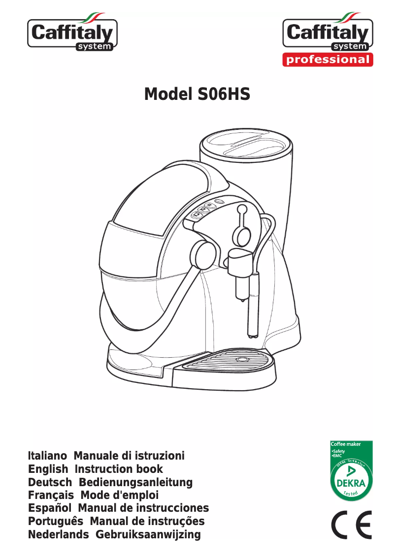 Page 1 de la notice Manuel utilisateur Caffitaly Nautilus S06HS