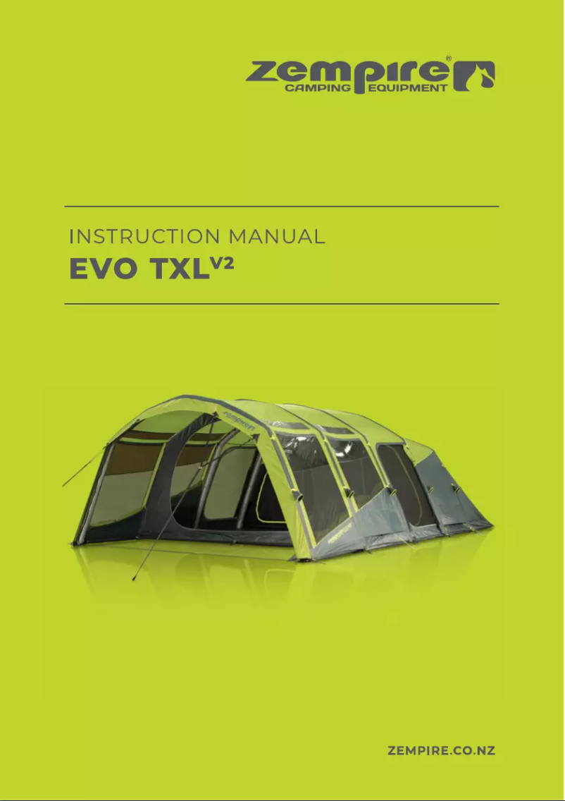 Image de la première page du manuel de l'appareil Evo TXL V2