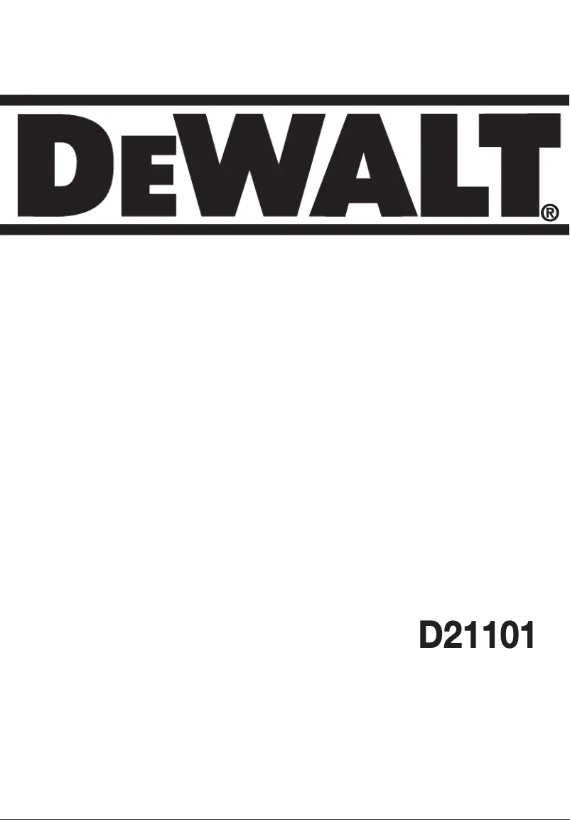 Page 1 de la notice Manuel utilisateur DeWalt D21101