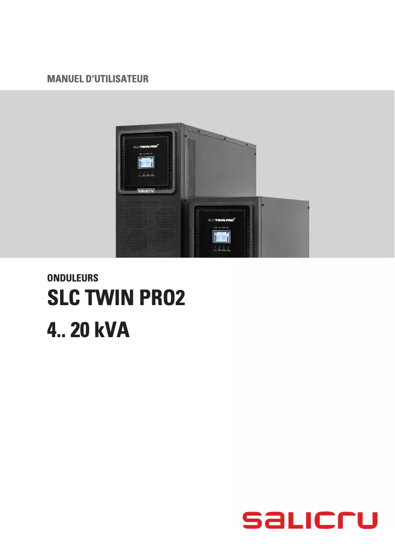 Image de la première page du manuel de l'appareil SLC 4000 TWIN PRO2 B1