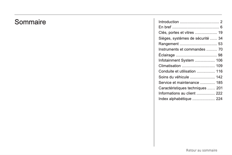 Page 1 de la notice Manuel utilisateur Opel Corsa (2008)