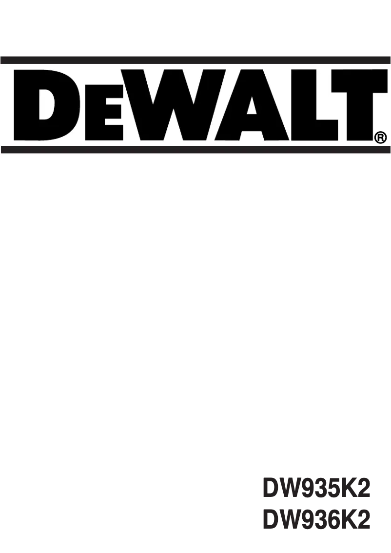 Página 1 del manual Manual de usuario DeWalt DW936
