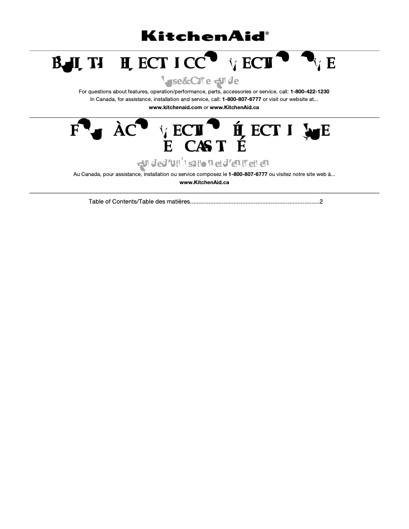 Page 1 de la notice Manuel utilisateur KitchenAid KEBC167MSS00
