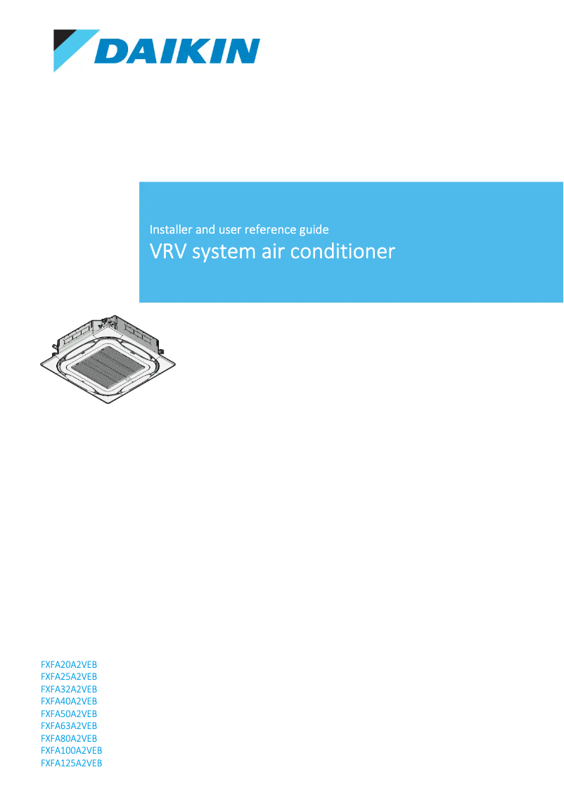 Page n°1 - Manuel utilisateur Daikin FXFA25A2VEB