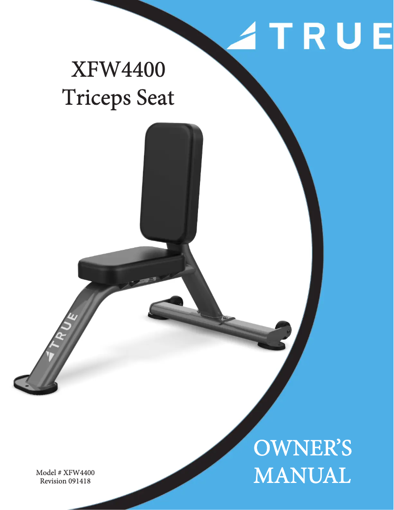 Page 1 de la notice Manuel utilisateur True FW4400