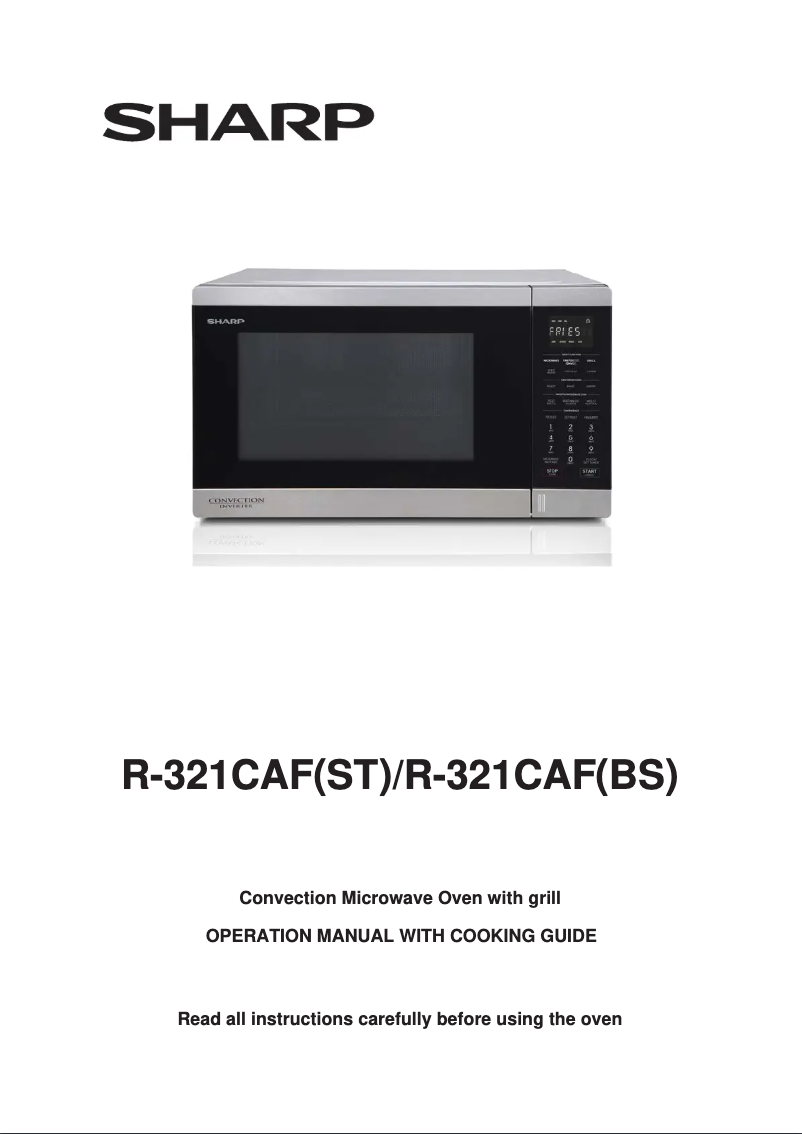 Page 1 de la notice Manuel utilisateur Sharp R-321CAF
