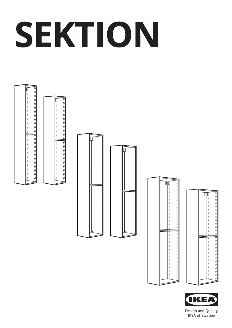 Página 1 del manual Manual de usuario Ikea SEKTION 602.654.41
