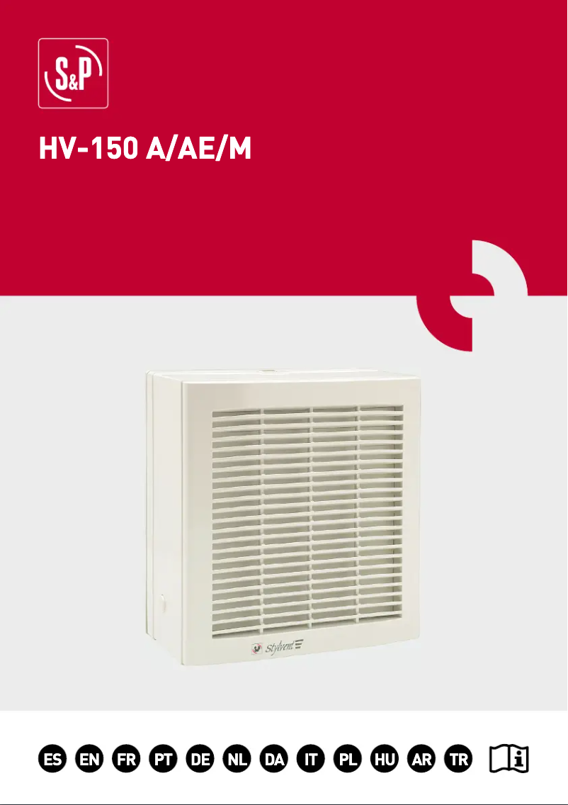 Page 1 de la notice Manuel utilisateur Soler & Palau HV-STYLVENT