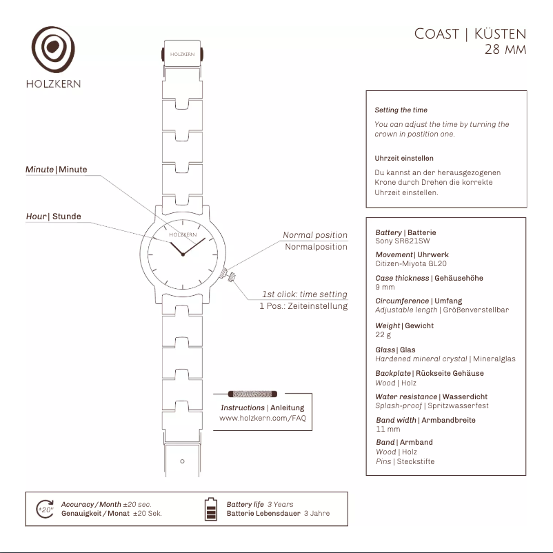 Page n°1 - Manuel utilisateur Holzkern Anakena