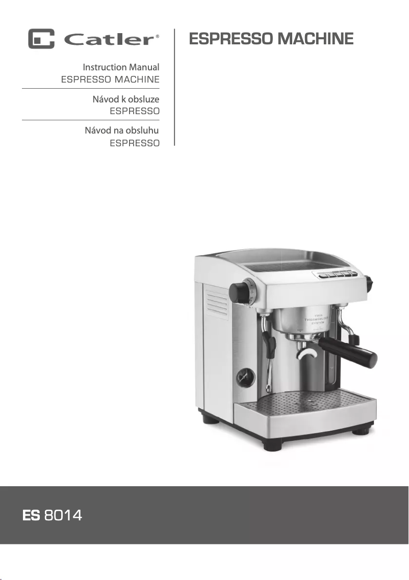 Page n°1 - Manuel utilisateur Catler ES 8014