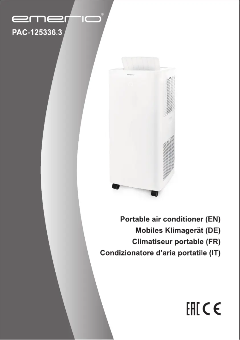 Image de la première page du manuel de l'appareil PAC-125336.3