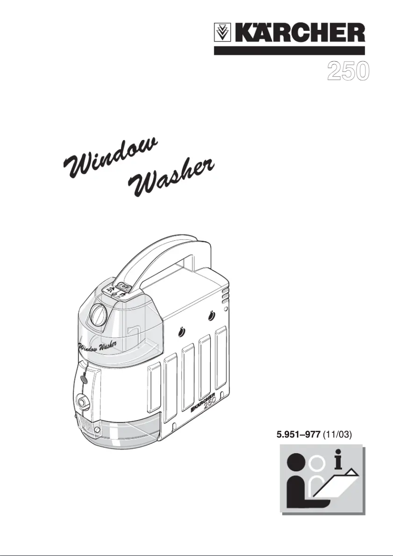 Page 1 de la notice Manuel utilisateur Kärcher 250 Window Washer