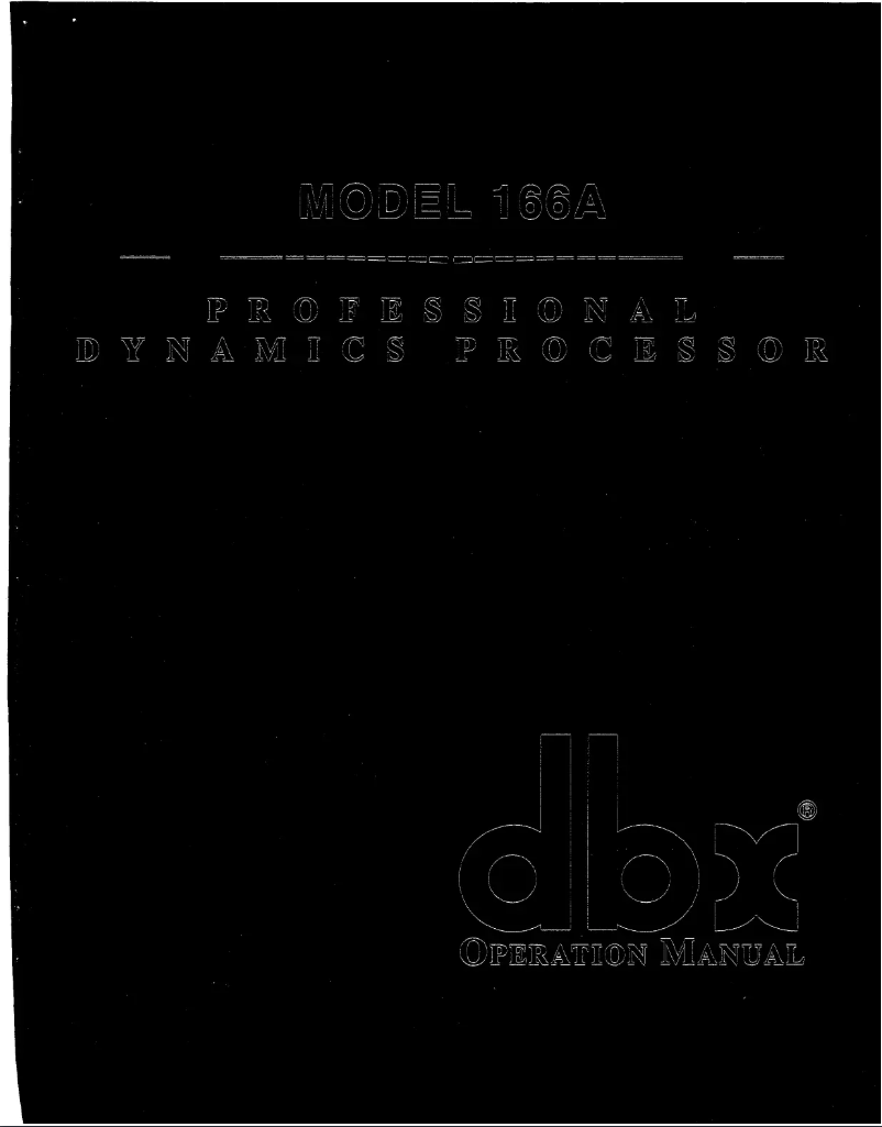 Image de la première page du manuel de l'appareil 166AD