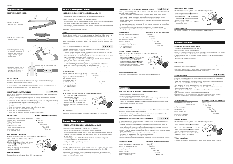 Page 1 de la notice Manuel utilisateur Lezyne Heart Rate Flow Sensor