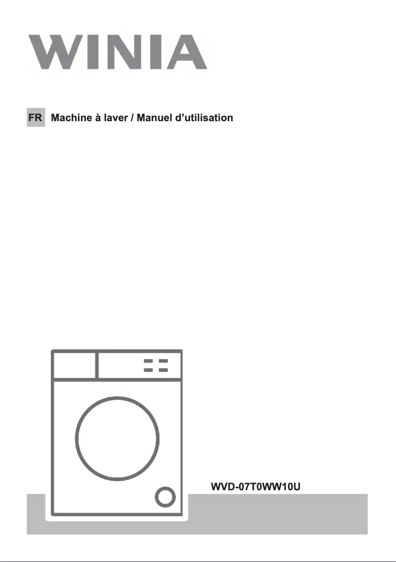 Page n°1 - Manuel utilisateur Winia WVD-07T0WW10U