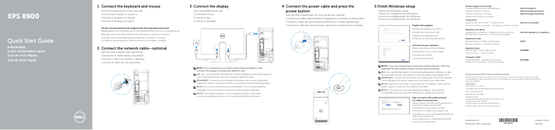Page n°1 - Guide d'installation Dell XPS 8900