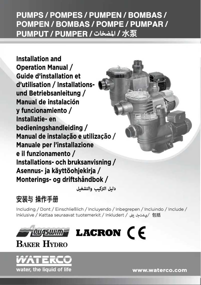 Page n°1 - Manuel utilisateur Waterco Aquamite