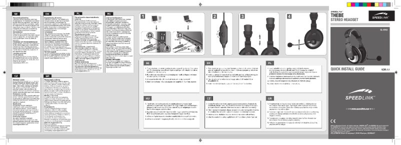 Page 1 de la notice Manuel utilisateur Speed-Link Thebe SL-8743-SBK-01