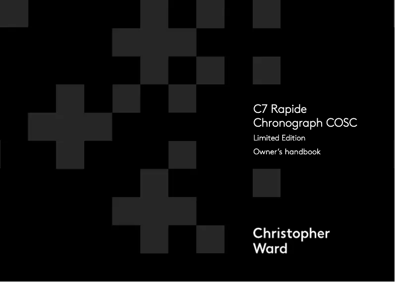 Image de la première page du manuel de l'appareil C7 Rapide Chronograph COSC Limited Edition