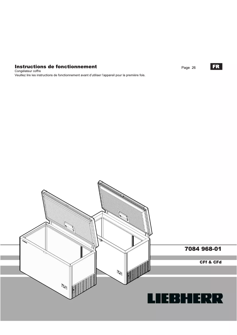 Page n°1 - Manuel utilisateur Liebherr CFe 2500