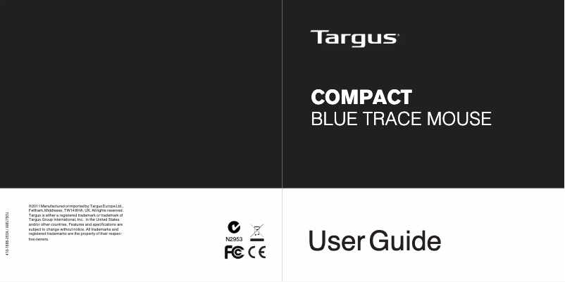 Page 1 de la notice Manuel utilisateur Targus AMU7511EU