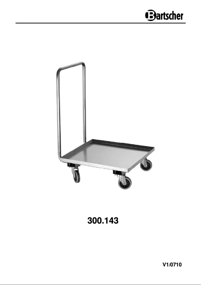 Page n°1 - Manuel utilisateur Bartscher TGS100