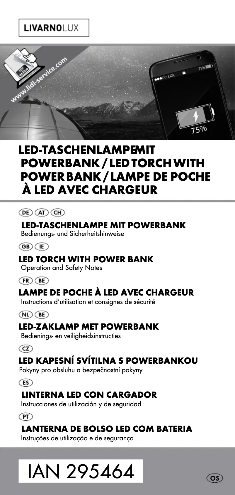 Page 1 de la notice Manuel utilisateur Livarno Lux 10395