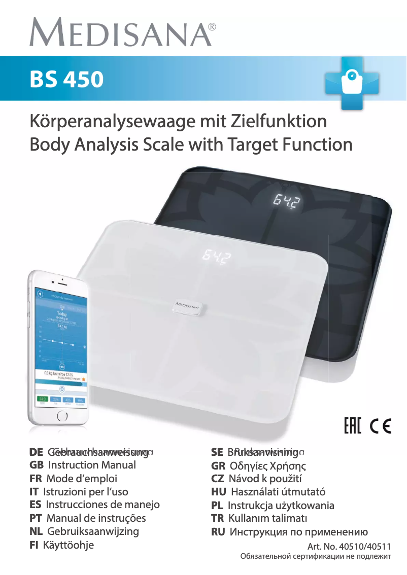 Imagen de la primera página del manual del dispositivo BS 450 Connect