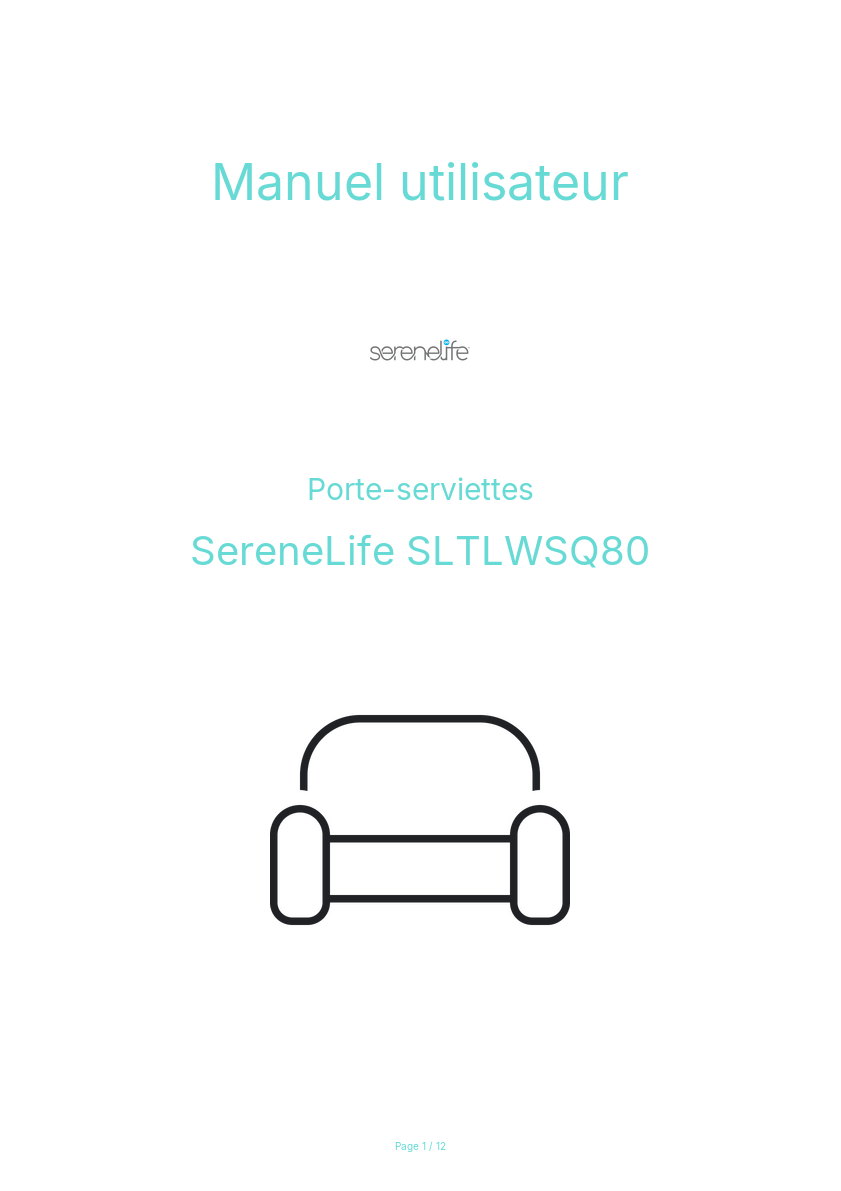 Page n°1 - Manuel utilisateur SereneLife SLTLWSQ80