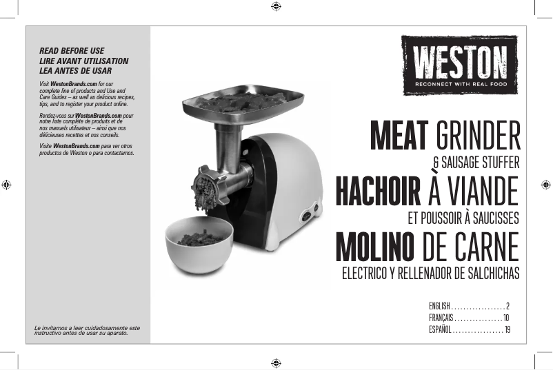 Page n°1 - Manuel d'utilisation et d'entretien Weston 82-0301-W