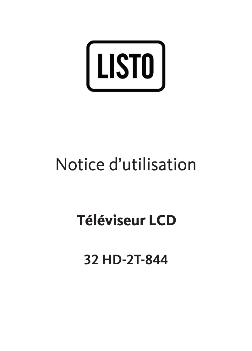 Image de la première page du manuel de l'appareil HD-2Т-844