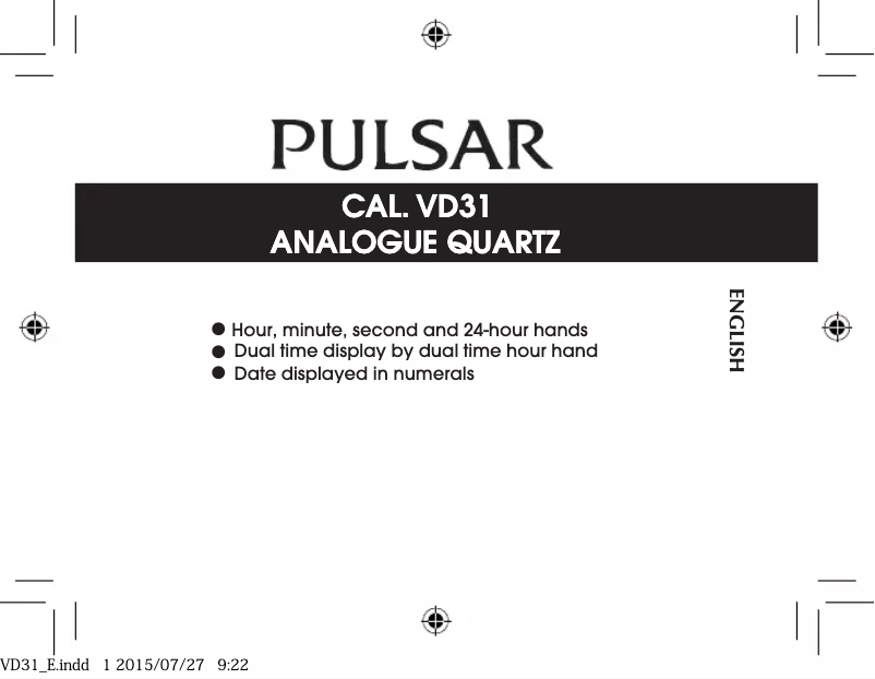 Imagen de la primera página del manual del dispositivo VD31