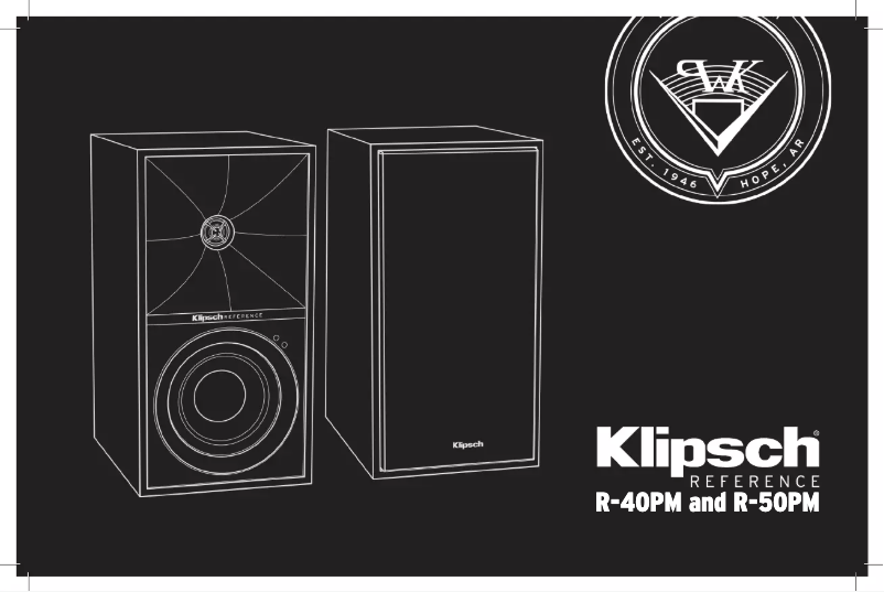 Page 1 de la notice Manuel utilisateur Klipsch R-40PM