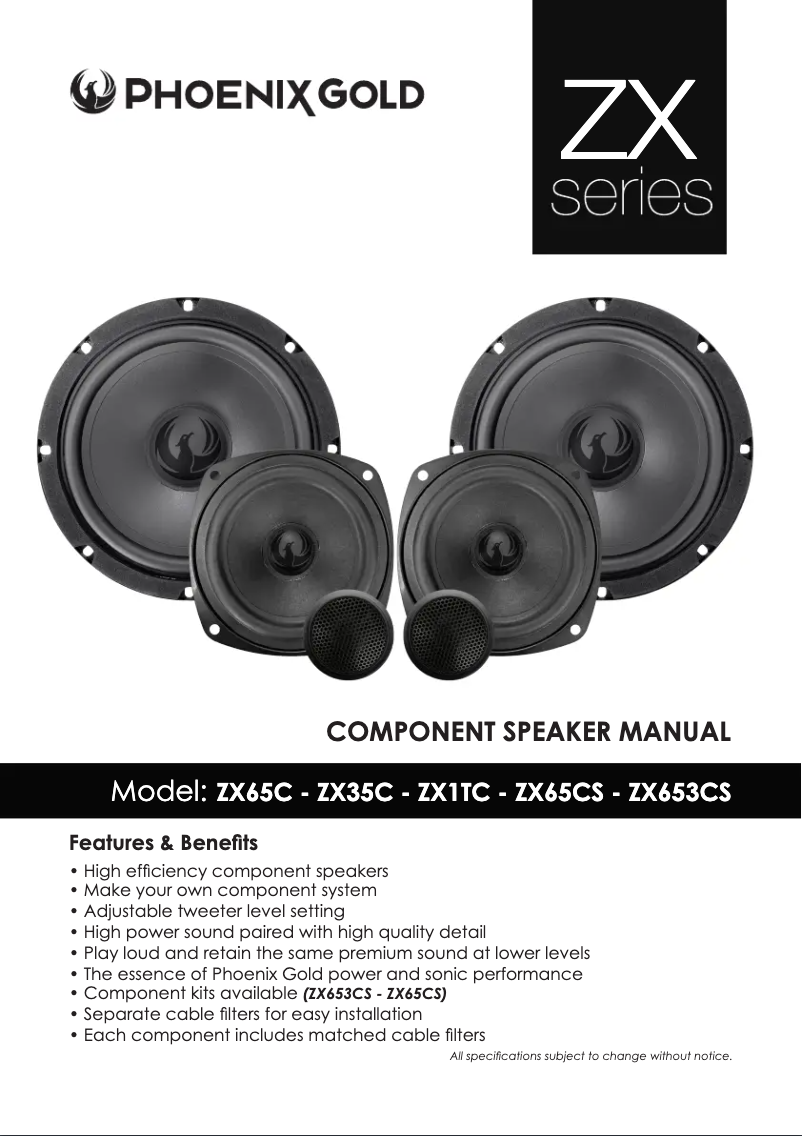 Page 1 of the manual User Manual Phoenix Gold ZX35C