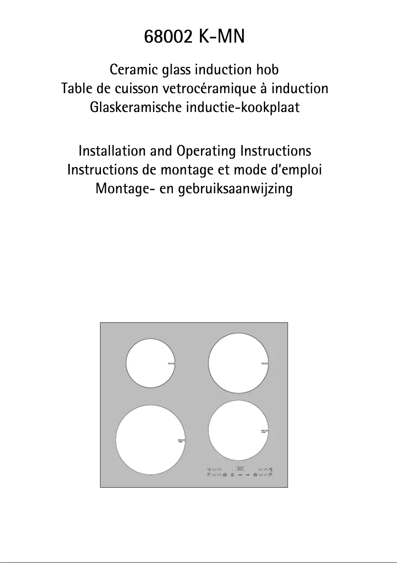 Page 1 de la notice Manuel utilisateur AEG-Electrolux 68002 K-MN