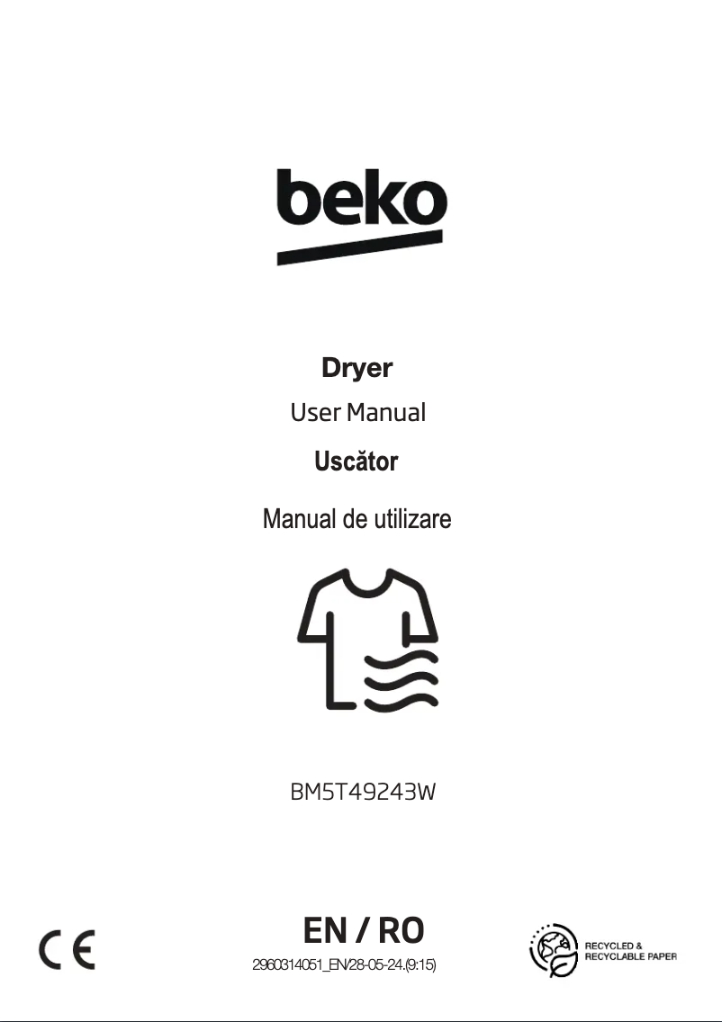 Page 1 de la notice Manuel utilisateur Beko BM5T49243W