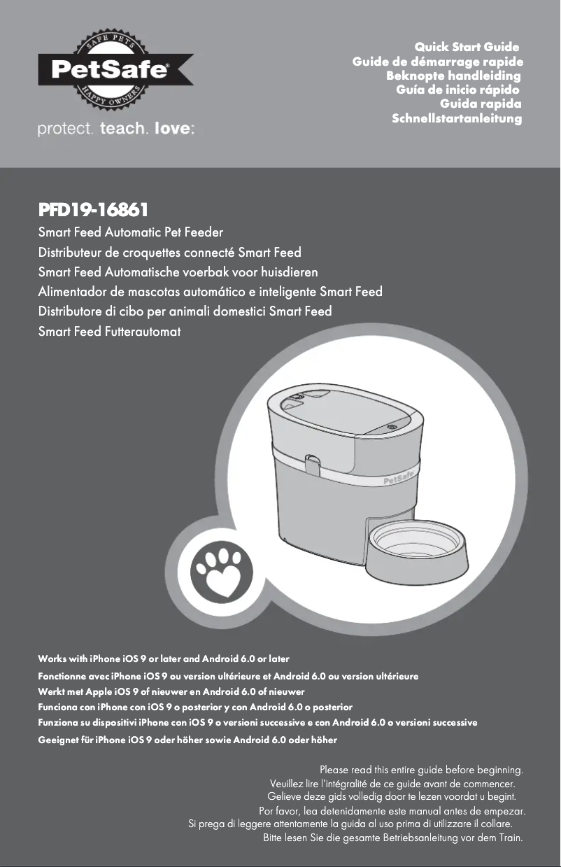 Page 1 de la notice Manuel utilisateur PetSafe PFD19-16861