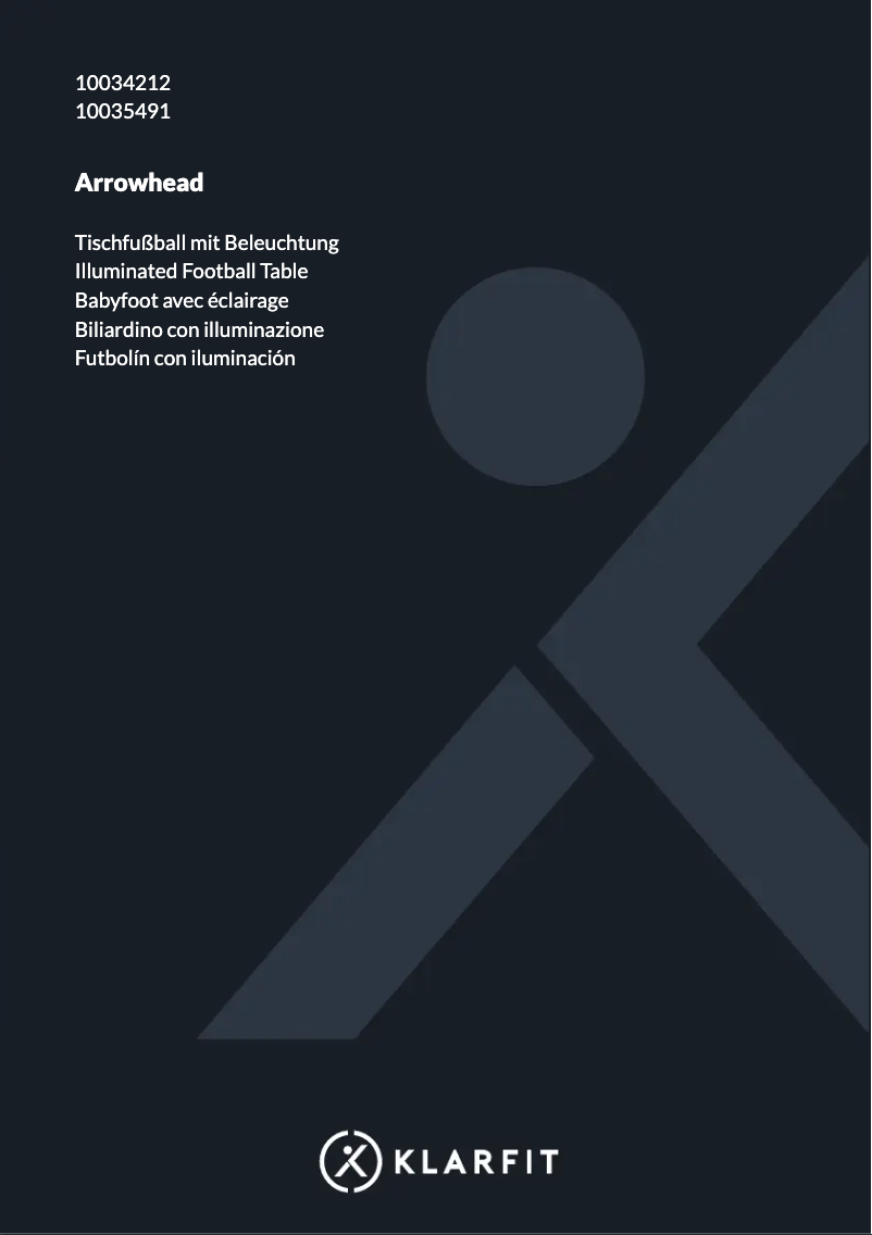 Page 1 de la notice Manuel utilisateur Klarfit Arrowhead