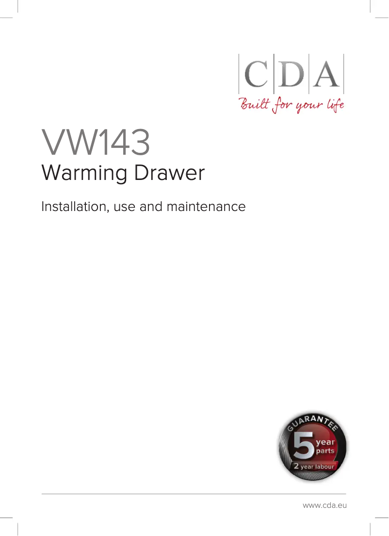 Image de la première page du manuel de l'appareil VW143SS