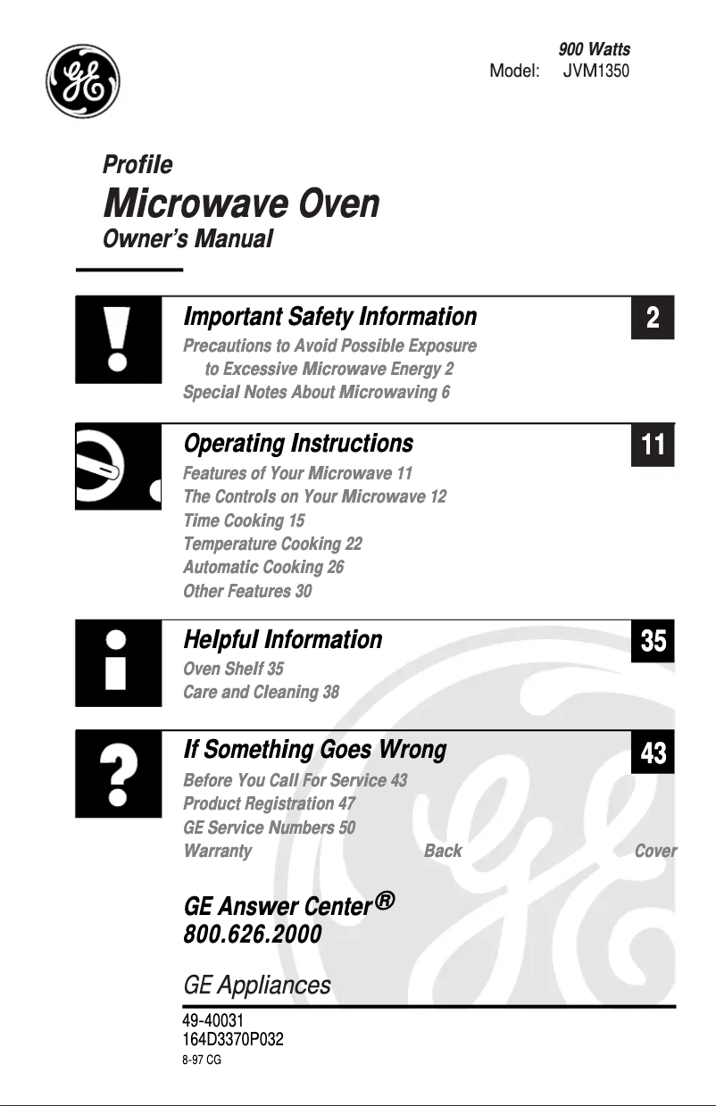 Image de la première page du manuel de l'appareil JVM1350SY